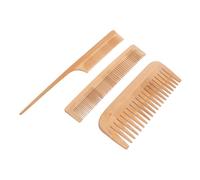 Ipetboom Peigne De Coiffure Bambou 3 Pièces Grand Format Assortiment Dents Larges Et Fines Professionnel Salon Homme Femme Usage Quotidien