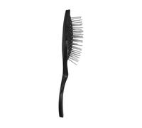 Ipetboom Peigne en acier pour brosse à perruque pour cheveux bouclés brosse à cheveux à poils métalliques peigne de perruque peigne à dents en acier Plastique Noir