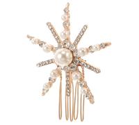 Ipetboom Peigne Latéral En Métal Argenté Avec Strass Pour Femme Accessoire Décoratif Pour Cheveux Idéal Pour Un Mariage Une Demoiselle Dhonneur Ou Comme Accessoire De Coiffure