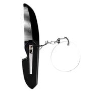 Ipetboom Peignes À Dents Fines Pour Hommes Peigne De Poche Pliable Portable Voyage Petit Peigne À Barbe Pliable Porte-clés Miroir