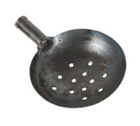 Ipetboom Pelle à Terre Ronde en Fer Noir Multifonctionnelle Facile à Nettoyer Ferme Maison, Louche de Dragage pour Nettoyage