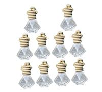 Ipetboom Pendentif Bouteille Parfum d'Ambiance en Verre 10Pcs Diffuseur Huiles Essentielles Décoration Voiture et Maison Élimine Odeurs pour