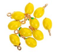 Ipetboom Pendentif Citron Réaliste 3d Lot De 10 1.9 Cm Pour Accessoires De Clavicule Et Porte-clés Diy Breloques Multifonctions