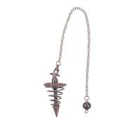 Ipetboom Pendentif Cône En Spirale Métal Creux Chaîne, Pendentif De Divination En Métal Cuivre Ancien, Accessoire Spirituel Pour Radiesthésie Et Contemplation, Bijou Ésotérique Élégant Et Unique