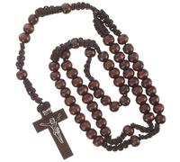 Ipetboom Pendentif Croix Perles de Chapelet Élégant pour Accessoire Chic pour Toutes Occasions