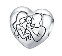Ipetboom Pendentif de Cœur pour Création de Bracelets et DIY Accessoire Émotionnel pour Famille