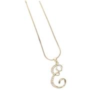 Ipetboom Pendentif Lettre Zirconium pour Adolescentes Décoratifs Élégants Pendentif Lettre E