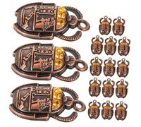 Ipetboom Pendentif Scarabée Égyptien 26x16mm Pour Fabrication De Bijoux Diy, Breloques En Alliage Orange, Lot De 20 Pièces, Accessoires Créatifs Pour Colliers Et Bracelets, Présent Bijoux Rétro