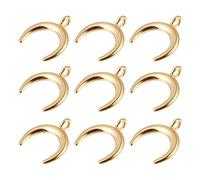 Ipetboom Pendentifs à Suspendre en Acier Inoxydable 304 Forme Lune Lot de 10 Pièces pour Création de Bijoux DIY Légers et Solide Accessoires pour Bracelets et Colliers