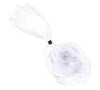 Ipetboom Perruque Blanche Juridique Ajustable Haute Température Perruque Bouclée Longue pour Costume de Déguisement Accessoire Cosplay pour et Fêtes