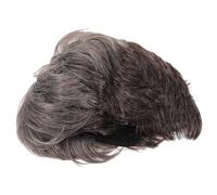 Ipetboom Perruque Homme Courte Dégradée Grise Haute Température Naturel Et Résistant Pour Cosplay Fête Et Usage Quotidien