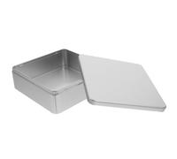 Ipetboom Petite Boîte en Fer-Blanc Carrée 165X165X55 MM avec Couvercle Boîte de Rangement en Métal pour Biscuits Bonbons et Chocolats Récipient Alimentaire Décoratif Cuisine et