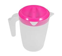Ipetboom Pichet à Eau Plastique Rouge avec Couvercle Pichet Boisson Réutilisable pour Réfrigérateur Carafe à Jus Stable pour Maison et Bureau