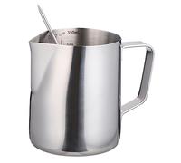 Ipetboom Pichet à Lait Inoxydable avec Échelle Intégrée et Stylet Latte Art Mousseur de Lait pour Espresso et Cappuccino Polyvalent pour Bar et Maison