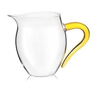 Ipetboom Pichet à Thé Verre avec Poignée Brûlure Résistance Thermique Élevée Fond Plat Stable Cruche pour Café Lait Usage Cuisine Maison