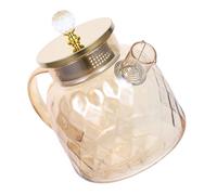 Ipetboom Pichet Verre Borosilicate avec Couvercle Cruche pour Eau et Jus Poignée Ergonomique Élargie pour et Boissons Fraîches à