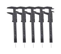 Ipetboom Pied à Coulisse Plastique 150 Mm 0,5 Mm 5 Pièces, Jauge Coulissante Double Échelle pour Mesures Intérieures, Extérieures et Profondeur, Outil de Mesure Précis et Portable