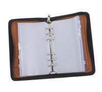 Ipetboom Pilulier Étanche en Pu Vert avec 6 Compartiments Zippés A6, Organiseur de Voyage Portable 21 X 13 Cm, Pochette à Feuilles Mobiles pour Rangement Remède et Pilules