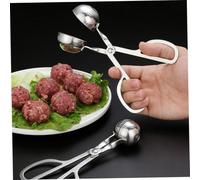 Ipetboom Pince à Boulettes de Viande Acier Inoxydable Outil Pratique pour Former Boulettes Uniformes et Égoutter Accessoire de Cuisine Portable et Résistant