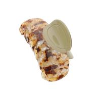 Ipetboom Pince à Cheveux Antidérapante Taille L Barrette Plastique Motif Écaille de Tortue pour Cheveux Bouclés Épais et Longs