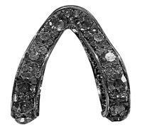Ipetboom Pince à Cheveux Griffe en Alliage Strass Maintien Sûr pour Queue de Cheval Haute Taille Compacte Noire Accessoire Cheveux pour Femmes Coiffures Fines et Usage Quotidien