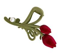 Ipetboom Pince à Cheveux Tulipe Velours Large Pour Femmes, Pince Griffe Grosse Taille, Accessoires Capillaires Automne-hiver, Pack, Maquillage Et Coiffure Quotidienne