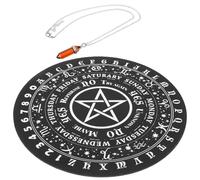 Ipetboom Planche à Pendule Divinatoire en Caoutchouc avec Pentagramme, Tapis de Souris Décoratif pour Bureau et Maison, Accessoire Divination Léger et Transportable, Outils de Divination