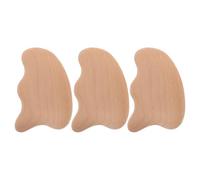 Ipetboom Planche Gua Sha 3 pièces : Grattoir de massage Gua Sha en bois pour la maison et le salon SPA - Planche de grattage corporelle polyvalente pour la thérapie des méridiens et la relaxation