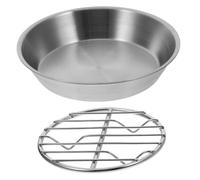 Ipetboom Plaque de Cuisson Acier Inoxydable Drainage Rigide Petite Maille Plateau de Pâtisserie Compact pour Barbecue Refroidissement et Cuisson Saine des Snacks