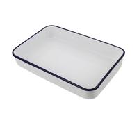 Ipetboom Plaque de Cuisson Émail Rectangulaire Vintage Résistante Haute Température pour Four et Rôtissage Facile à Nettoyer Design Élégant pour Cuisson et Service