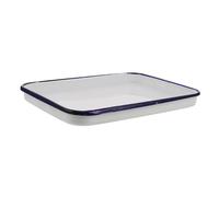 Ipetboom Plaque de Cuisson Émaillée Rectangulaire Antiadhésive pour Four Plateau Vintage Multifonction Haute Température Facile à Nettoyer et Plat à Rôtir Classique