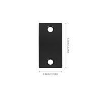 Ipetboom Plaque de Recouvrement pour Trou de Serrure de Porte Noir Kit Réparation avec 1 Plaque B5 Angle Droit 2 Vis Longues Cache-Gâche Robuste pour Porte Intérieure Rénovation Maison