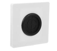 Ipetboom Plaque Murale Cache-Prises Type 86 en Polycarbonate Blanc Classique Trou Passe-Câble Rond 35 MM Protège-Fil et Vis Cache-Tuyau d'Eau Mural pour Câblage Mural et Décoration