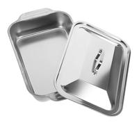 Ipetboom Plat à Rôtir Rectangulaire en Acier Inoxydable 41X24X75 CM avec Couvercle Plateau Profond pour Cuisson Homogène de Poisson Plaque à Griller Polyvalente Adaptée à la la Cuisine