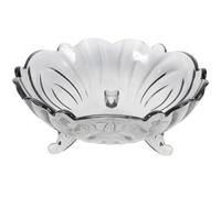 Ipetboom Plateau à Fruits en Verre Transparent Noir Grand Format sans Résistant aux Variations de Température Porte-Fruits Élégant pour Salon et Bureau Rangement pour Collations et