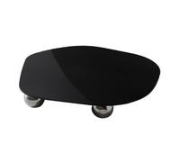 Ipetboom Plateau d'Aromathérapie en Acrylique Noir Pratique Base Antidérapante Support pour Accessoires Décoratifs Plateau de Rangement Compact pour Maison et Bureau