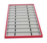 Ipetboom Plateau de Rangement Montres Cases Douce avec Bordure Cuir Rouge Organisateur Bijoux et Présentoir Montre Homme Design Élégant et Finition Soignée pour Maison et Boutique