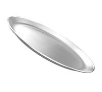 Ipetboom Plateau de Service à Pizza en Inox 30 CM Assiette Ronde pour Buffet et Desserts Surface Lisse pour Événements et Restaurants