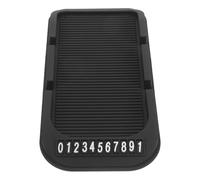 Ipetboom Plateau de Tableau de Bord pour Voiture Ambiance Estivale, Support de Téléphone Antidérapant en Silicone Noir à Double Rainure, Design Simple et Rangement Pratique