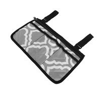 Ipetboom Pochette de Rangement pour Fauteuil Roulant avec Poches Multiples Grand Organiseur Latéral pour Téléphone Portefeuille Lunettes et Bouteille Accessoire Léger et Résistant pour