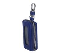 Ipetboom Pochette pour Clés de Voiture Unisexe avec Fermeture Éclair Métal Étui en Cuir Synthétique Bleu Marine pour Télécommande et Pièces Accessoire Protection Intérieur Automobile
