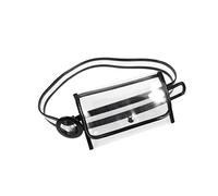 Ipetboom Pochette Transparente PVC pour Téléphone Portable Porte-Monnaie Réglable pour Femmes Noir