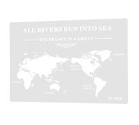 Ipetboom Pochoir Carte du Monde en Plastique Blanc pour Décoration de Gâteau, Flexible et Facile à Nettoyer, Décoration de Gâteaux et Fêtes D'inauguration