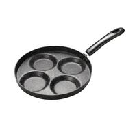 Ipetboom Poêle à Omelette Compartiments Antiadhésive Mini Poêle Ronde pour Œufs Pancakes Poignée Isolante Résistante Chaleur Ustensile de Cuisine Pratique