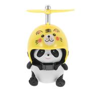 Ipetboom Poignée de Guidon Décorative Panda en Résine Jaune Accessoire Amovible et Lavable pour Vélo Scooter et Moto Garçon et Filles Décoration Originale Résistante à la Décoloration