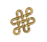 Ipetboom Poignée de Meuble en Cuivre Doré Forme Nœud Chinois Poignée de Tiroir Simple Trou Accessoire Mobilier pour Armoire Commode Placard Décor Traditionnel Chinois 1 Pièce