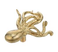 Ipetboom Poignée de Porte en Laiton de Pieuvre, Finition Originale, Style Marin Vintage, Bouton Décoratif pour Armoire et Tiroir, Accessoire de Meuble Océan, Chambre Cuisine