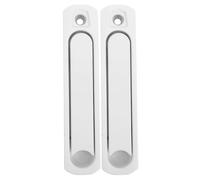 Ipetboom Poignée Invisible pour Porte Moustiquaire 2 Pièces, Alliage de Zinc Blanc, Courte Tige, Remplacement pour Fenêtre Coulissante, Accessoire Sécurisé pour Garçon et Filles, Mécanisme