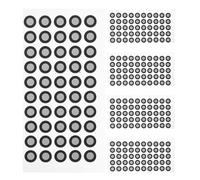 Ipetboom Points de Référence Réfléchissants pour Scanner 3D, Autocollants de Marquage 3D en Film Épais, 5 Feuilles 6Mm Intérieur 10Mm Extérieur, pour Numérisation, Rétro-Ingénierie et