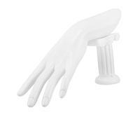 Ipetboom Porte-Bijoux Mannequin en Résine Blanc, Support à Bracelet Léger et Décoratif, Présentoir Bague Unique pour Maison et Magasin, Dimensions 27X8X7,5 CM